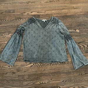 Anthropologie bell sleeve top